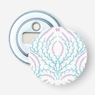 Wild roses and butterflies /pink/pale green/yellow bottle opener