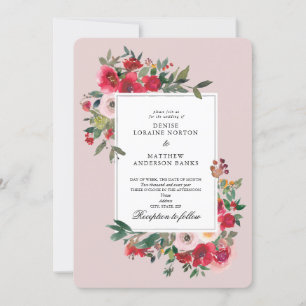 Wild Roses and Mauve Chalk Invitation