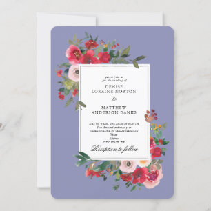 Wild Roses and Persian Violet Invitation