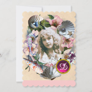 WILD ROSES AND SEA SHELLS SWEET 16 PHOTO TEMPLATE
