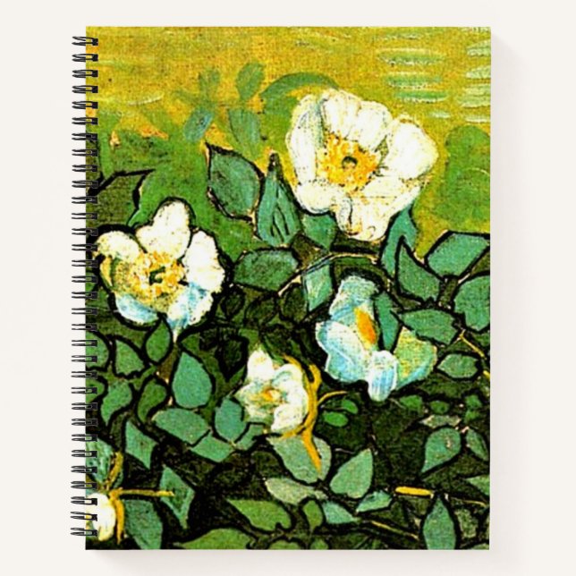 Wild Roses by Van Gogh Notebook (Front)