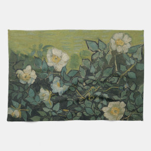 Wild Roses by Vincent van Gogh Kitchen Towel