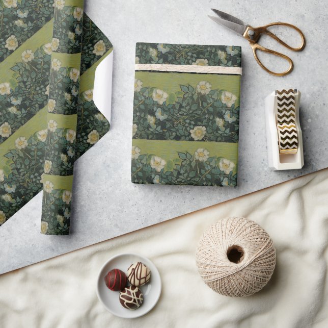 Wild Roses by Vincent van Gogh Wrapping Paper (Crafts)