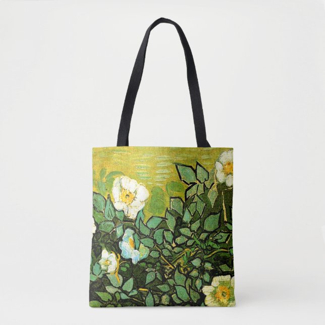 Wild Roses, famous painting by Van Gogh Tote Bag (Front)