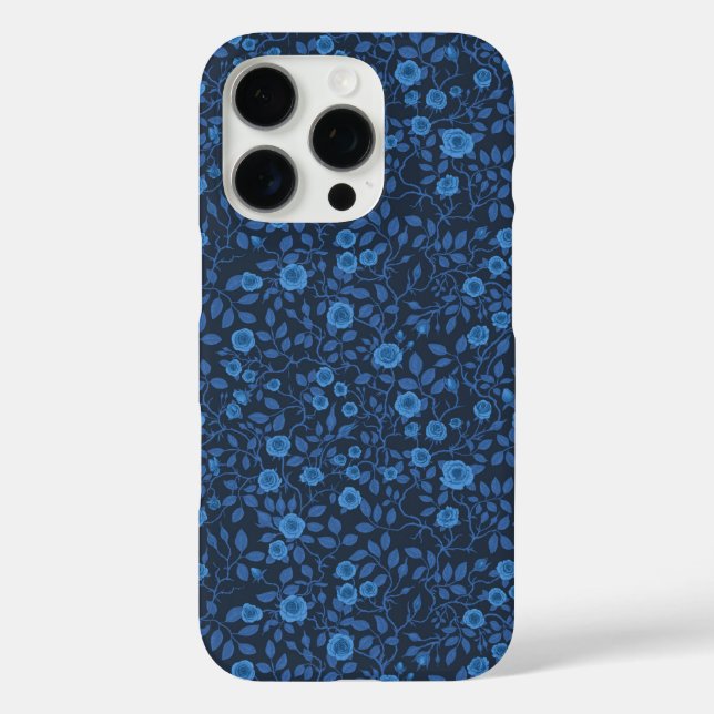 Wild roses in blue Case-Mate iPhone case (Back)