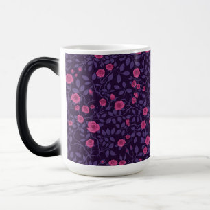 Wild roses in pink and purple magic mug