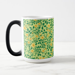 Wild roses in yellow and green magic mug