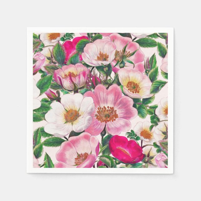 Wild Roses Napkin (Front)