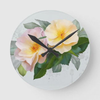 Wild roses round clock