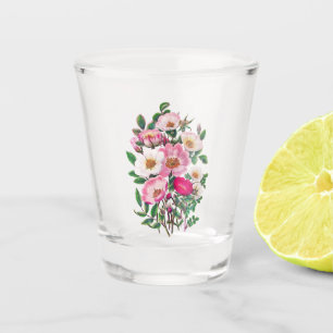 Wild Roses Shot Glass