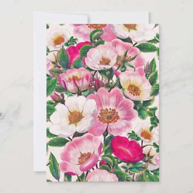 Wild Roses Thank You Card (Front)
