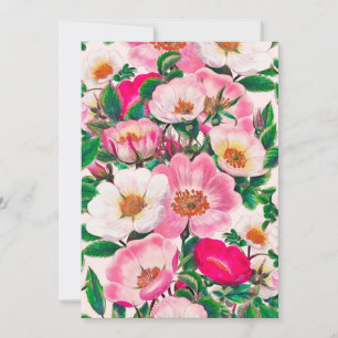 Wild Roses Thank You Card