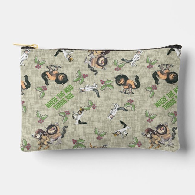 Wild Rumpus Holiday Pattern Accessory Pouch (Front)