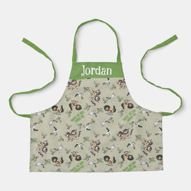 Wild Rumpus Holiday Pattern Apron (Front)
