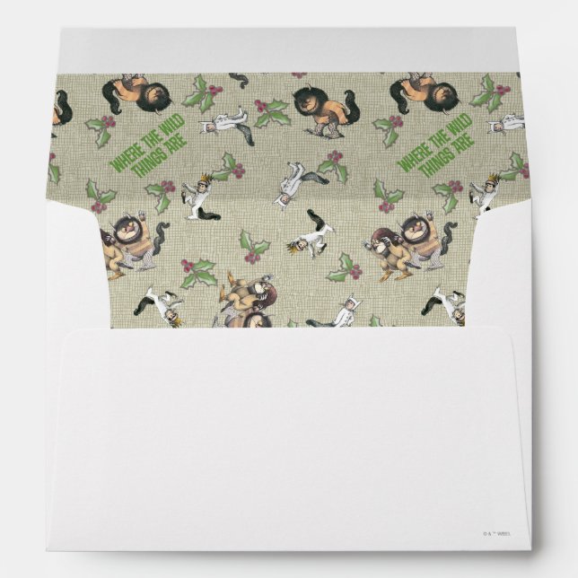 Wild Rumpus Holiday Pattern Envelope (Back (Bottom))