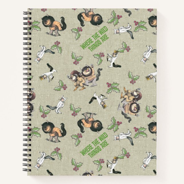 Wild Rumpus Holiday Pattern Notebook (Front)