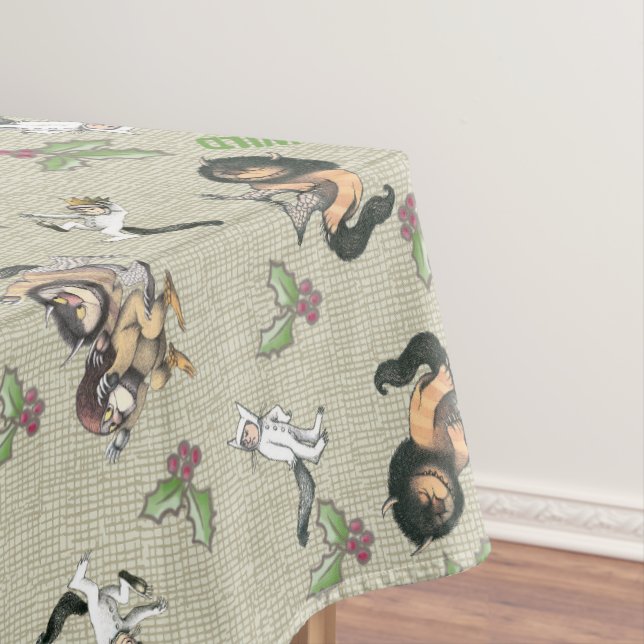 Wild Rumpus Holiday Pattern Tablecloth (In Situ)