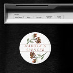 Wild Rustic Flowers | Burnt Orange Floral Wedding Magnet<br><div class="desc">Lovely hand-painted bohemian watercolor wildflower is simple and sophisticated enough to bring just a pop of color while maintaining a modern but rustic minimalist vibe. From the "Bohemian Wildbiooms" collection, this design features a natural, earthy wild flower giving off a "freshly picked from the garden" sentiment perfect for any homey,...</div>