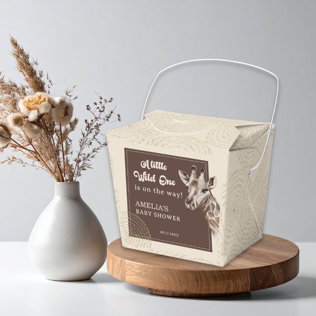 Wild Safari Animal Baby Shower Favor Box (Creator Uploaded)