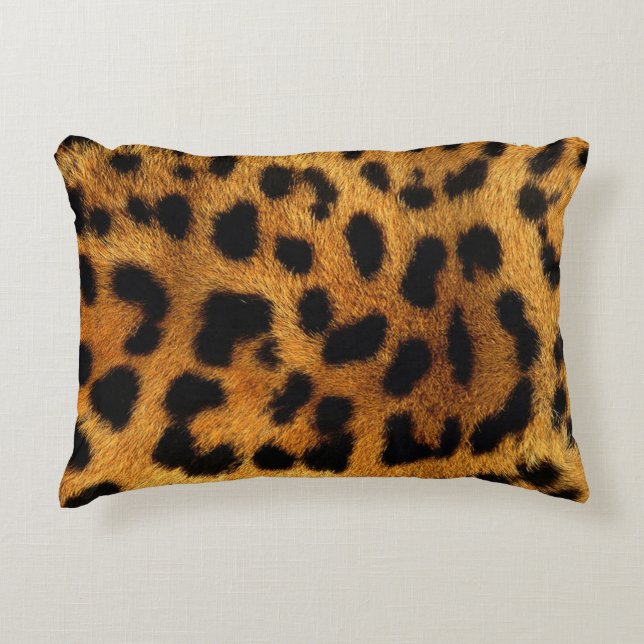 wild Safari animal cheetah girly leopard print Decorative Pillow (Front)