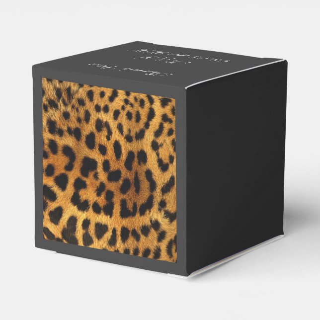 wild Safari animal cheetah girly leopard print Favor Box (Back Side)