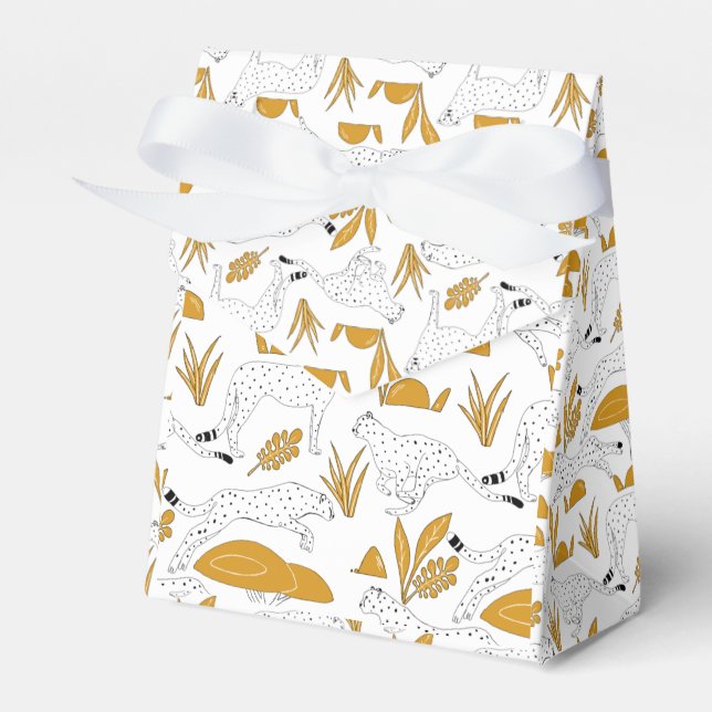 wild safari cheetahs favor box (Front Side)