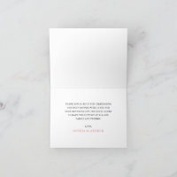 Wild Safari Jungle Animals Birthday Thank You Card