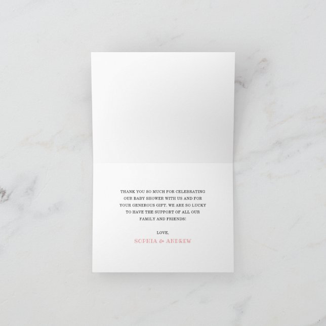 Wild Safari Jungle Animals Birthday Thank You Card (Inside)