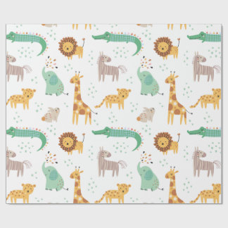 Wild Safari Kids  Wrapping Paper