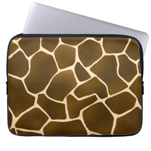 Wild Safari Natural Giraffe Print Laptop Sleeve