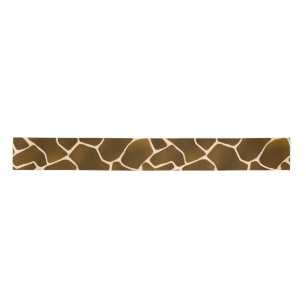 Wild Safari Natural Giraffe Print Satin Ribbon