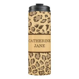 Wild Safari Paw Print Customizable Thermal Tumbler
