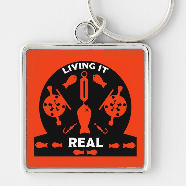 Wild Salmon Fishing Keychain (Front)