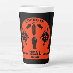 Wild Salmon Fishing Latte Mug