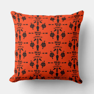 Wild Salmon Fishing Throw Pillow