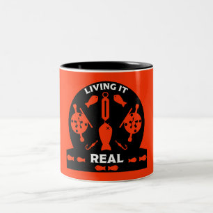 Wild Salmon Fishing Two-Tone Coffee Mug