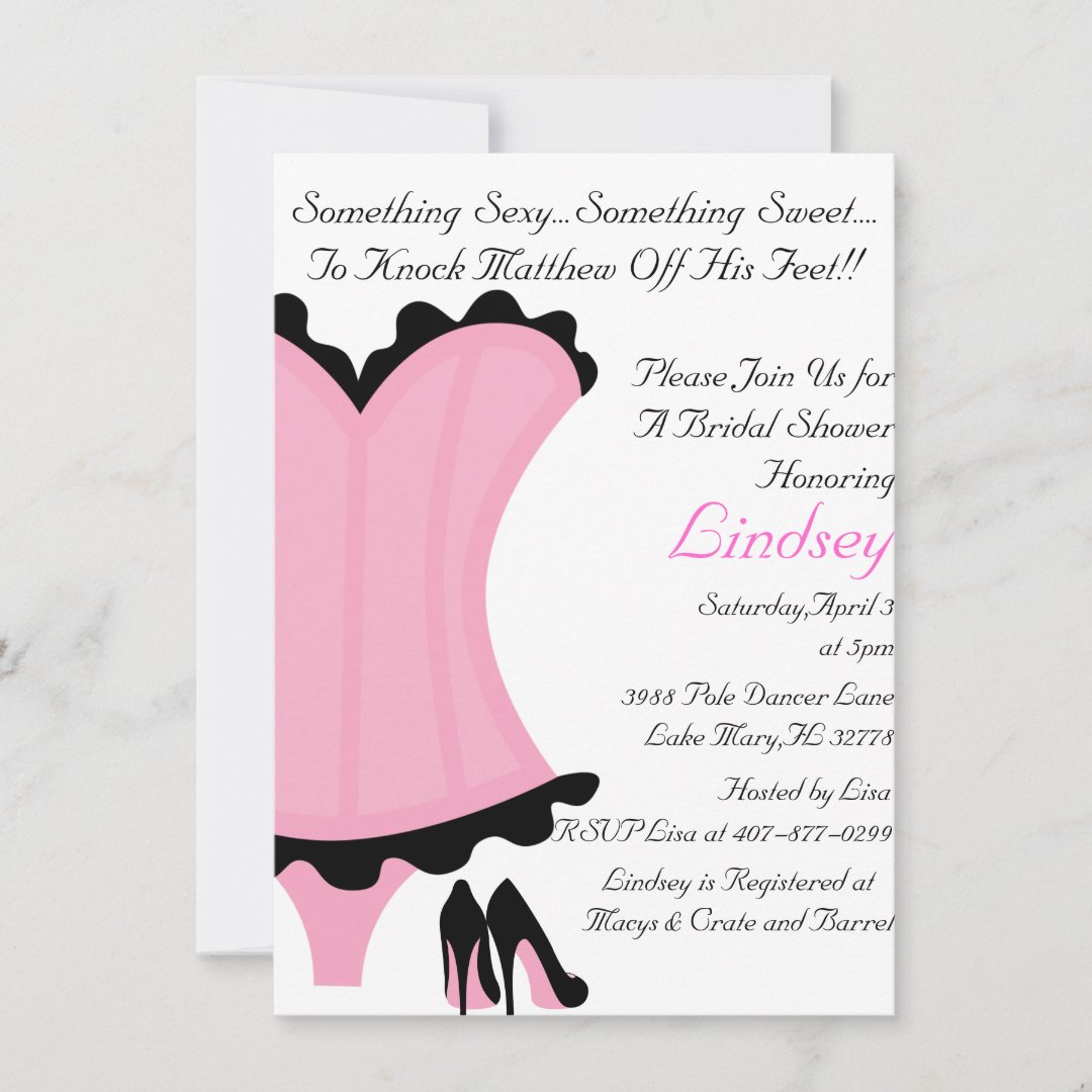 Wild And Sexy Bridal Shower Invitation Zazzle