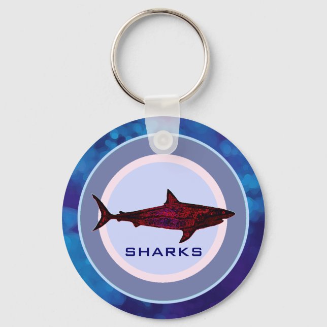 wild shark fish keychain (Front)