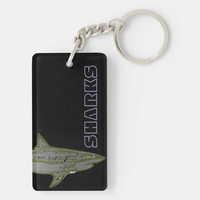 Wild Shark Keychain (Back)