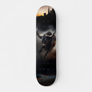 Wild Skating Toro With Large Horns Skateboard