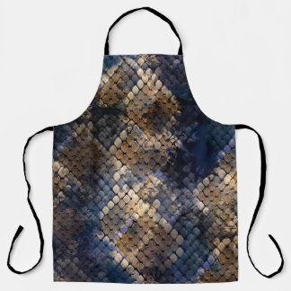 Wild Snakeskin Watercolor Seamless Design Apron