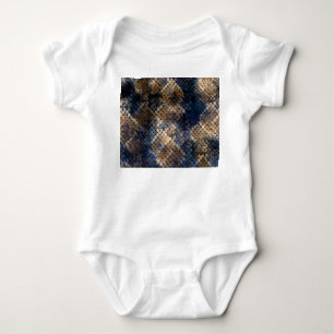 Wild Snakeskin Watercolor Seamless Design Baby Bodysuit