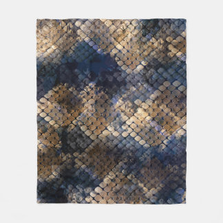 Wild Snakeskin Watercolor Seamless Design Fleece Blanket