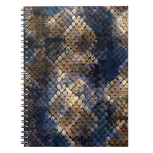 Wild Snakeskin Watercolor Seamless Design Notebook
