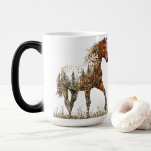 Wild Spirit – Autumn Forest Horse Silhouette Magic Mug