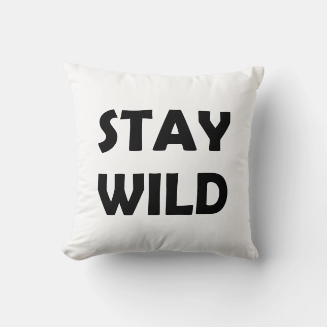 Wild Spirit | Bold Adventure Awaits Throw Pillow (Front)