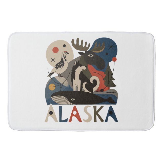 Wild Spirit of Alaska Bath Mat (Front)
