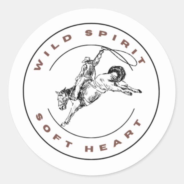 Wild Spirit, Soft Heart Sticker  (Front)