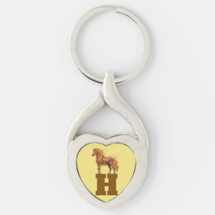 Wild Spirit Stampede – Majestic Running Horses Art Keychain