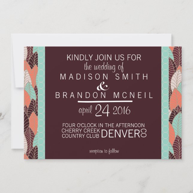 Wild Spirit Wedding Invitation (Front)